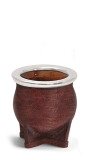 MATE DE CERÁMICA CHICO DELTA QUEBRADO CHOCOLATE