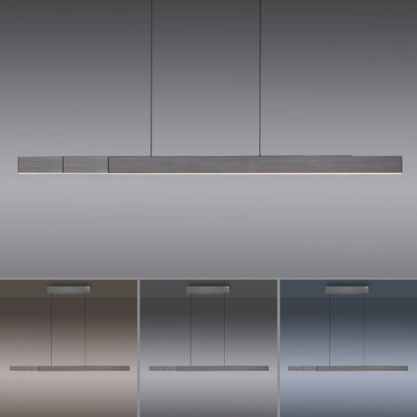 Colgante led lineal motorizado con varias funciones, gris plata Colgante led lineal motorizado con varias funciones, gris plata