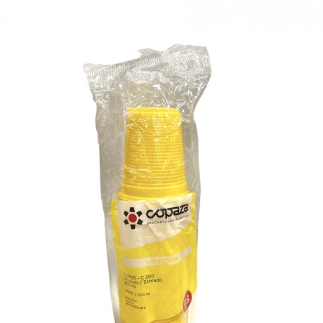 Vaso Descartable Copaza Color 200 ml x 50 Amarillo