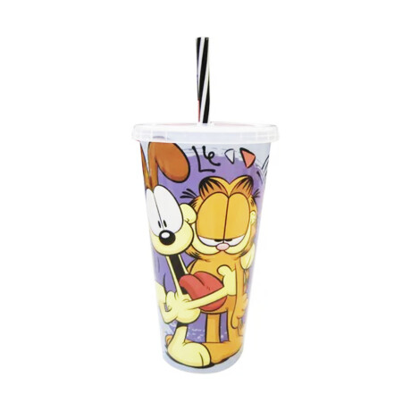 Vaso 700 ML C/Pajita Garfield Vaso 700 ML C/Pajita Garfield