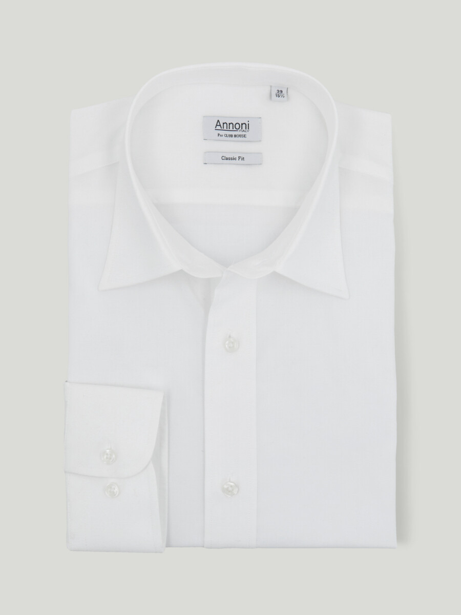 Camisa Annoni cuello clásico - Blanca 