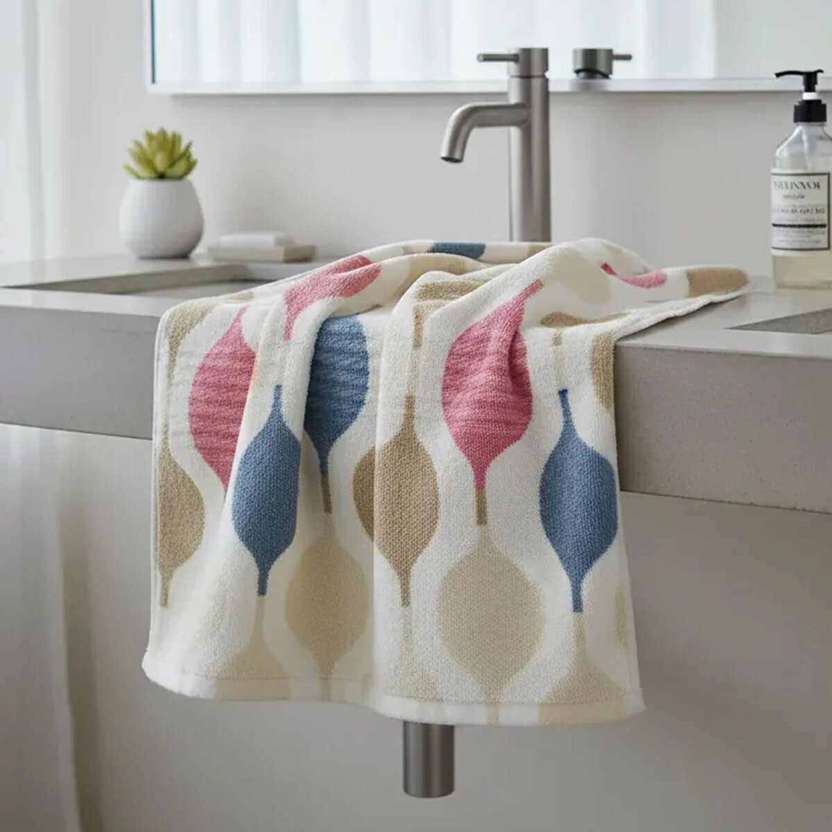 Toalla de Mano Estampada Prisma 100% Algodón 50 x 80 cm - 303 GEOMETRICO 