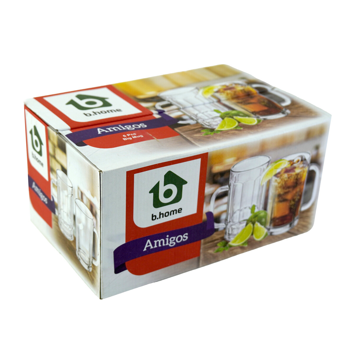 JARRA CERVEZA SET X6PCS VIDRIO 380ML LISA 