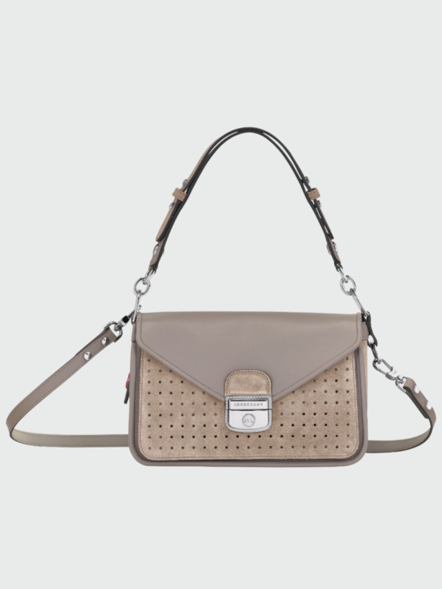 Longchamp -Cartera en material textil con solapa, Mademoiselle - 0 