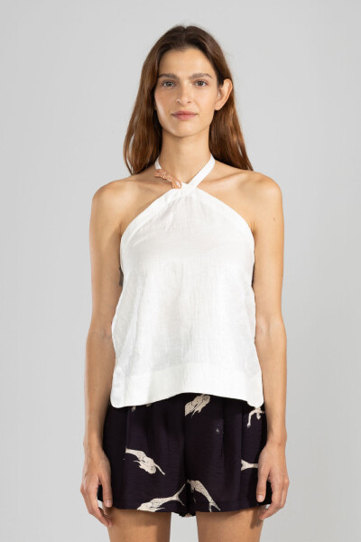 VALE HALTER TOP Gold