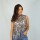 Camisa Sin Mangas Leaves Flower Black