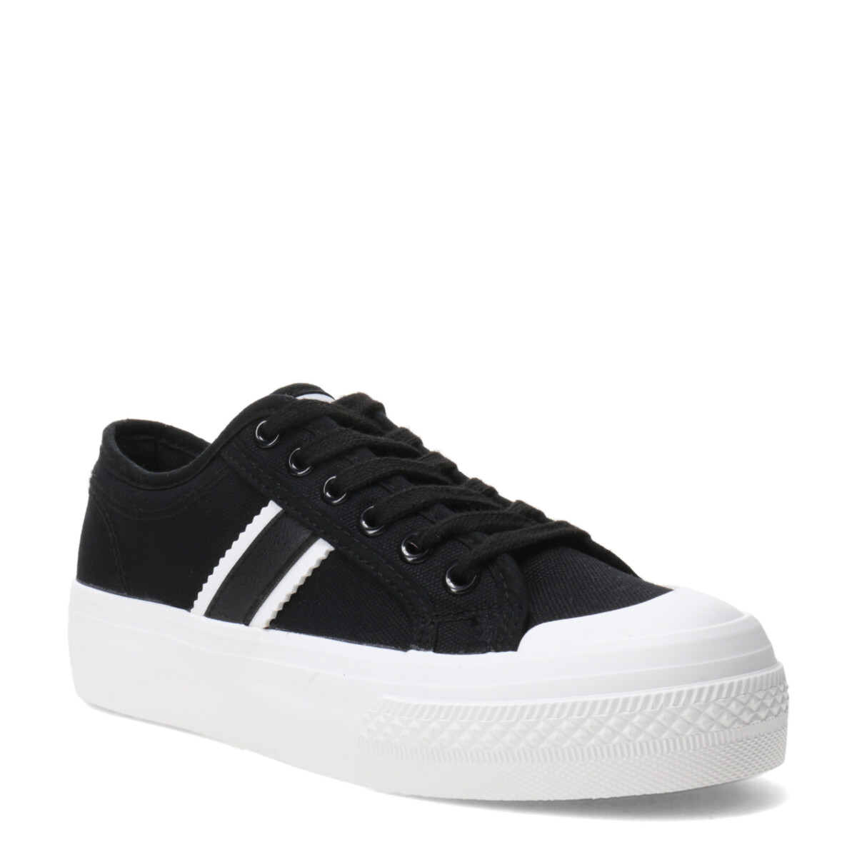 Championes MissCarol Dilon Acordonado De Lona Femenino - Negro 