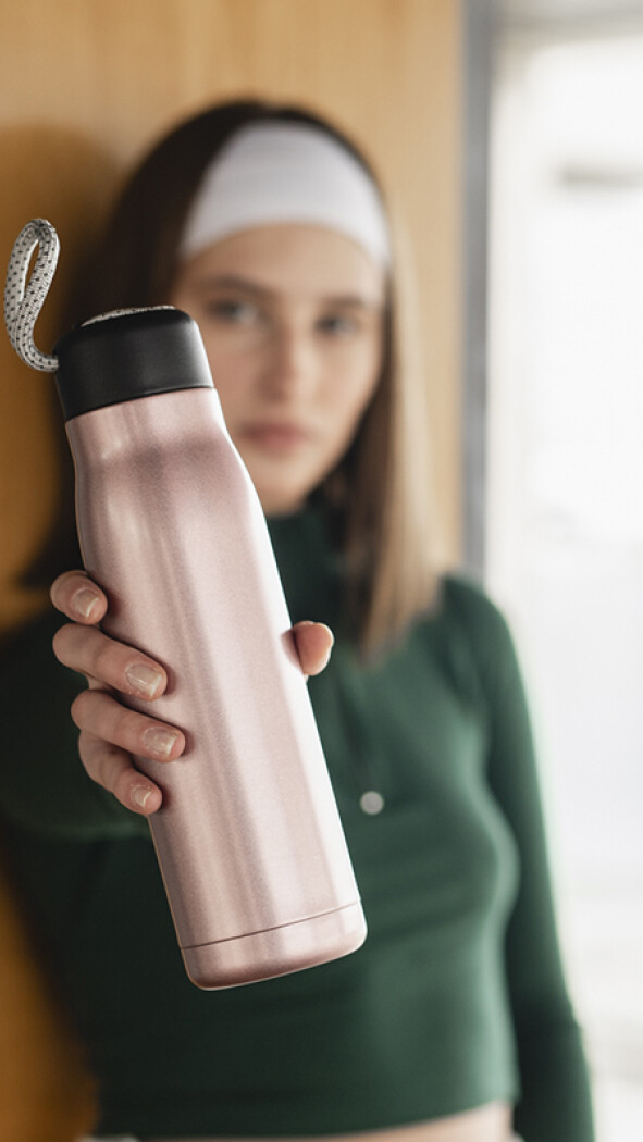 BOTELLA GAHNITA ROSA METALIZADO