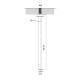 Brazo de ducha vertical 20 cms cromado BLANCO