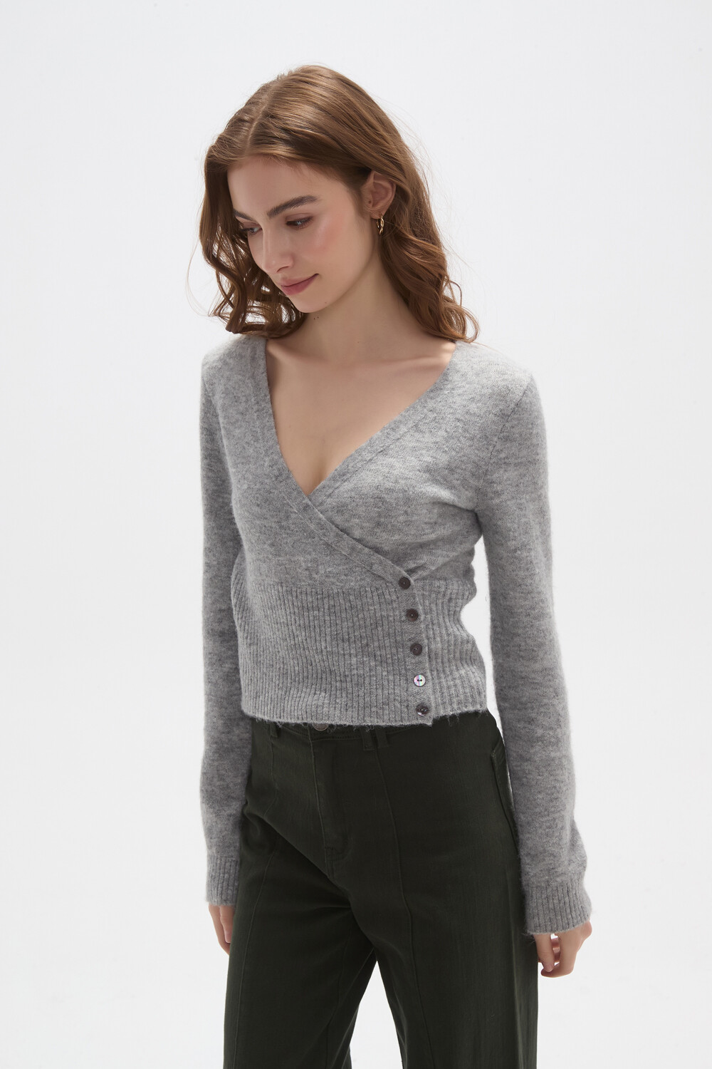 Sweater Olme Gris Melange Medio