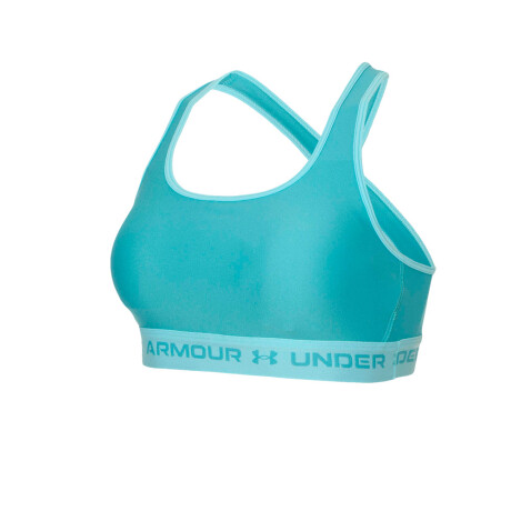 TOP MUJER UNDER ARMOUR CROSSBACK MID BRA Light blue