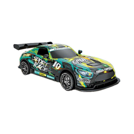 Auto a Control Remoto Monster Deportivo 1:16 Luces A Pilas Amarillo/verde