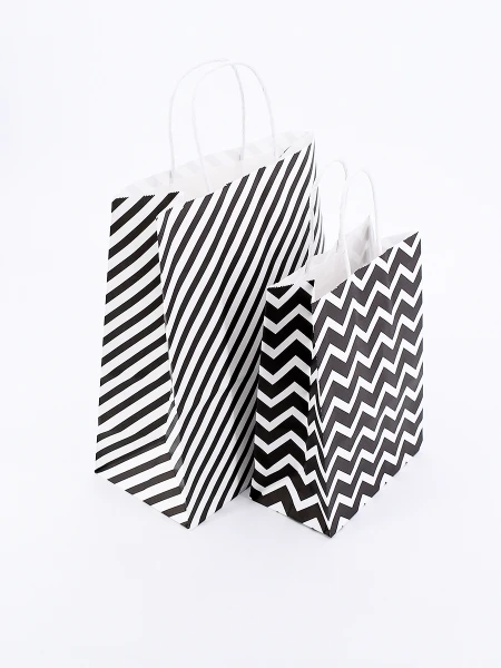 BOLSA REGALO LINEAS BLACK NEGRO