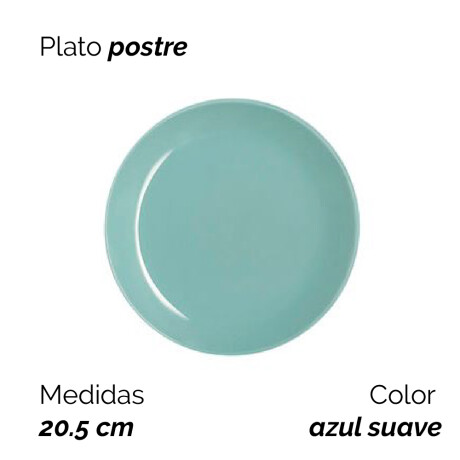 Plato Postre 20.5cm Azul Suave Ref L1123 Arty Luminarc Unica