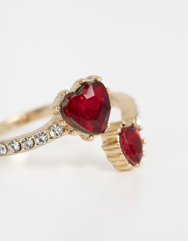 Anillos Medianos y Grandes Corazón Anillo Con Corazón - Dorado