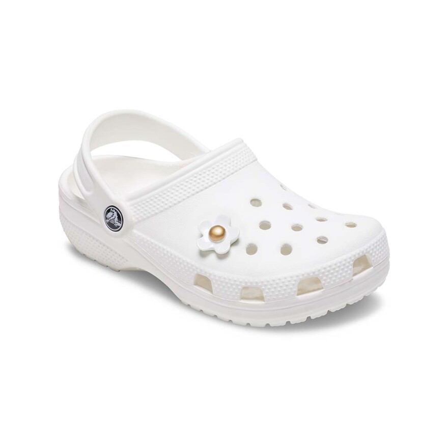 Jibbitz White Daisy with Gold Center Multicolor