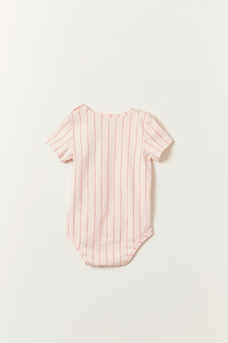 Body estampado Rayas Rosa