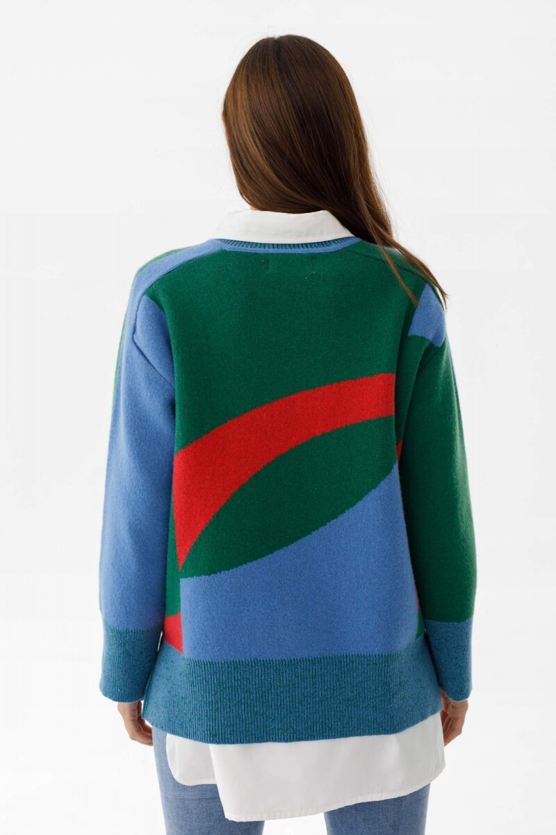 Sweater Delaunay Rojo/Verde