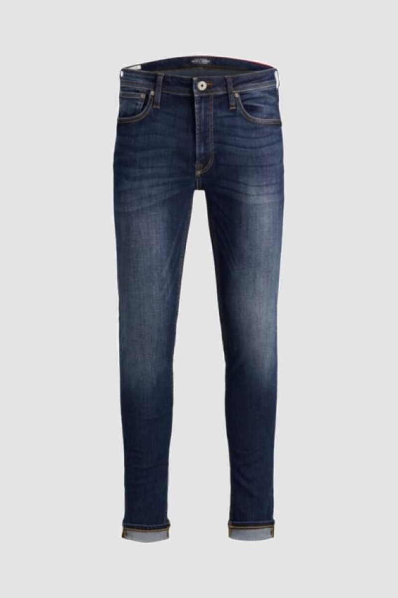 Jeans Skinny Fit, Con Lavado Para Simular Desgaste Natural Blue Denim