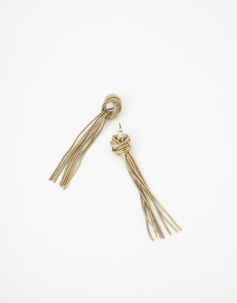 Aros Colgantes Largos Aros Colgantes De Cadenas - Dorado Antique Gold