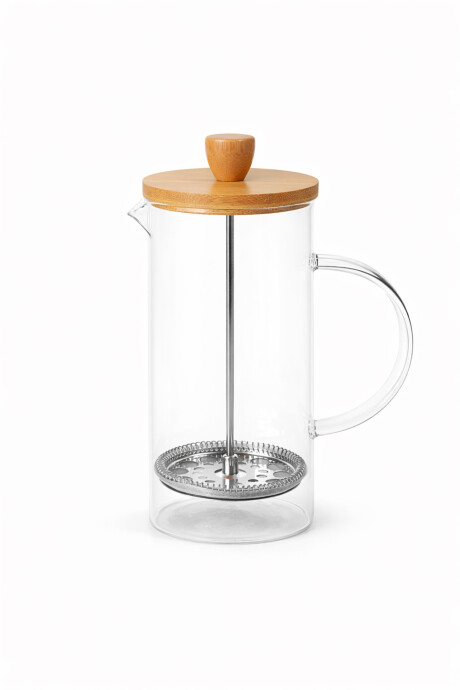 Cafetera Prensa Tapa Madera Color Unico