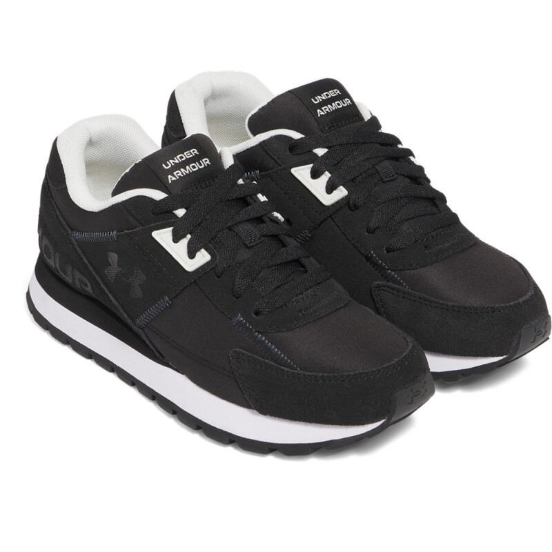 UA GS Essential Runner-WHT BLK-001