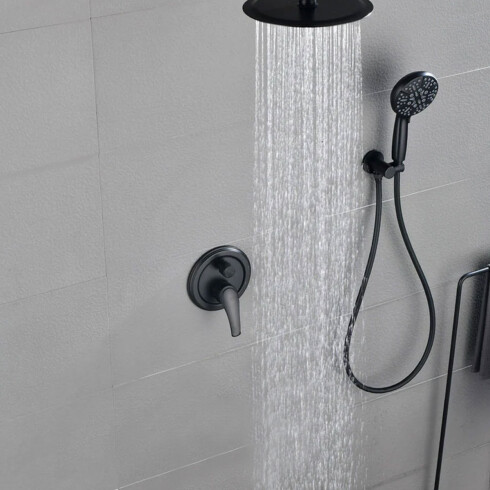 MEZCLADORA DUCHA EMPOTRADA MONOCOMANDO NEGRO MATE SPRINT NEGRO