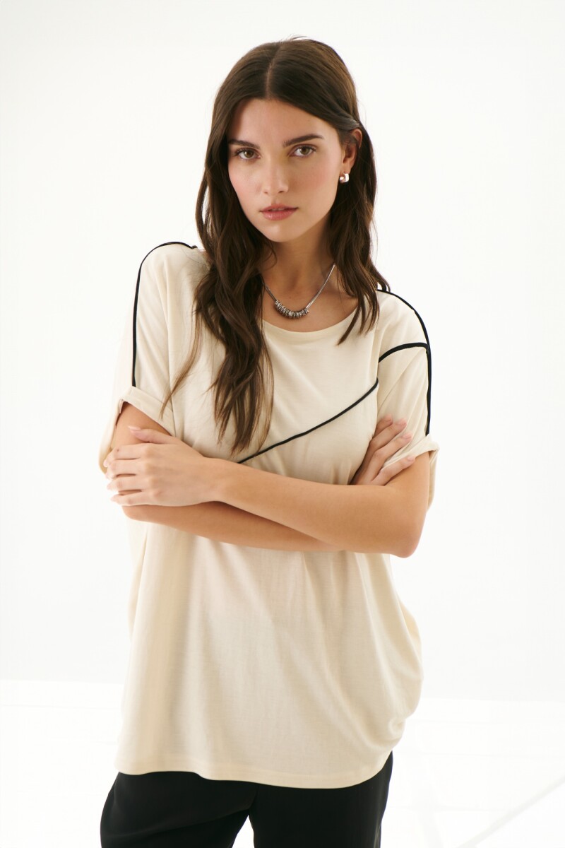 REMERA DIAGONAL NATURAL