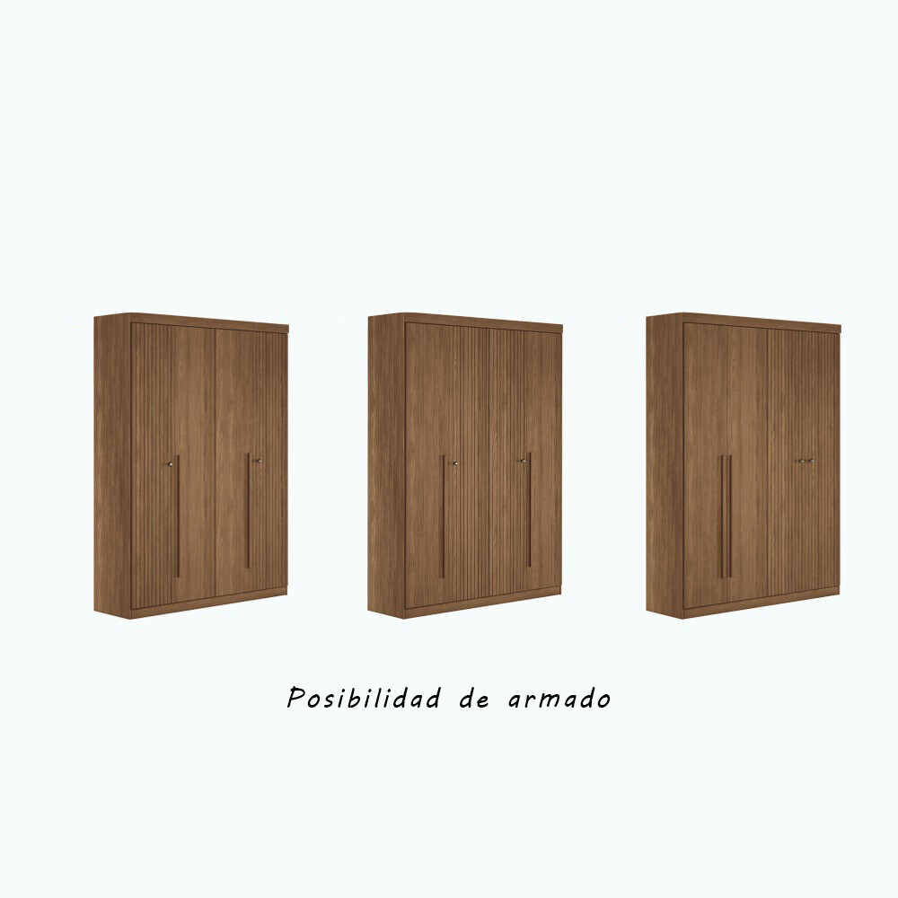 Ropero Buriti 4 Puertas - Linea Fit Marron