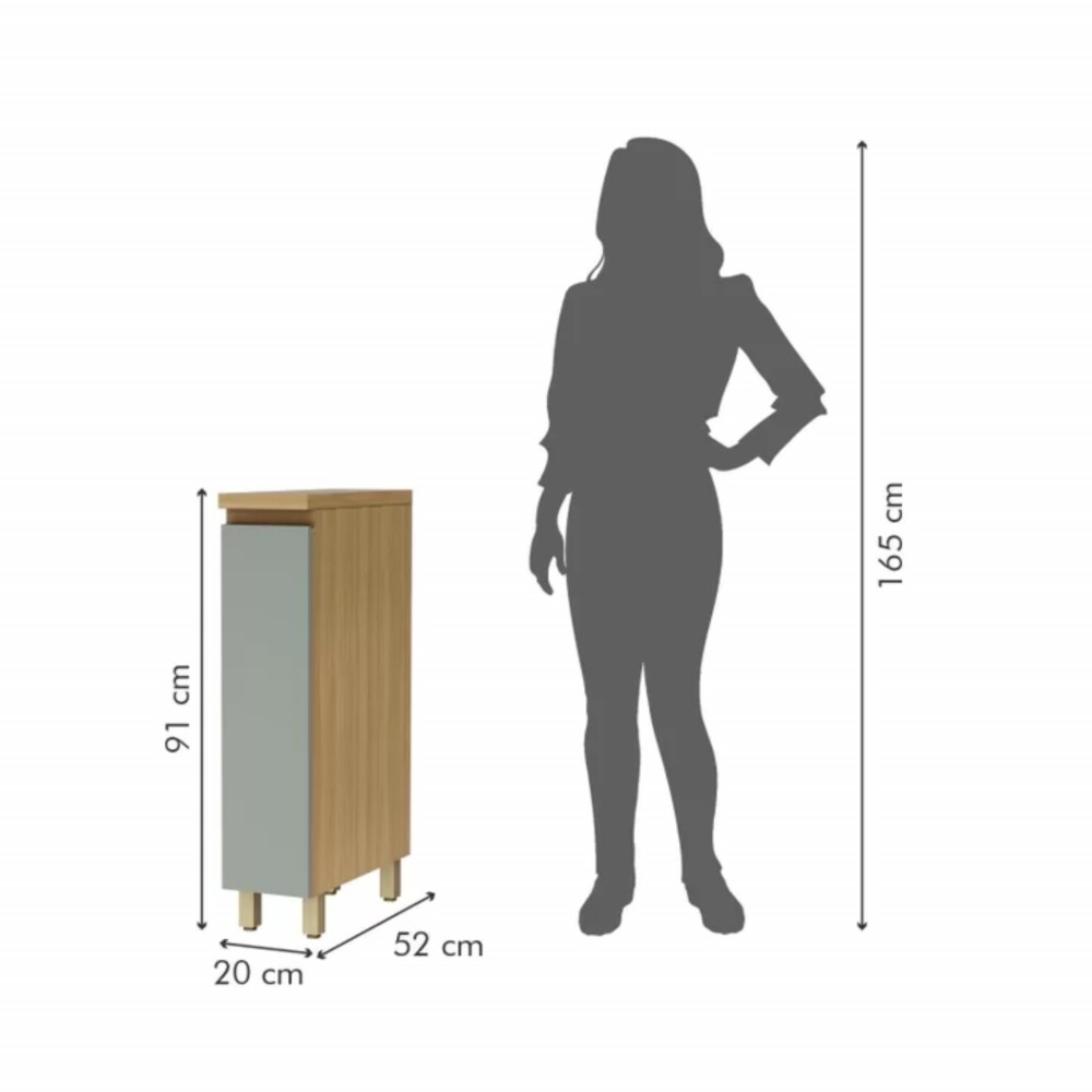Bajo mesada 20 cm - Rainha Gris