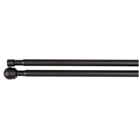 Barra cortina doble BALL 120-210cm Negro