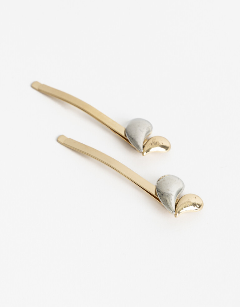 Horquillas con Accesorios Metal Set De Horquillas Biplating - Combinacion Bicolor