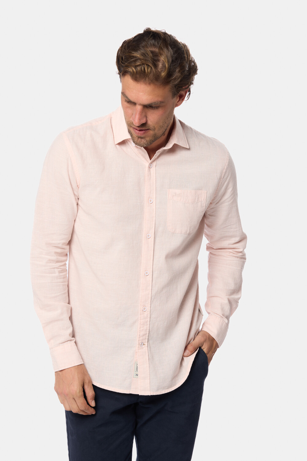 CAMISA DE LINO Rosado