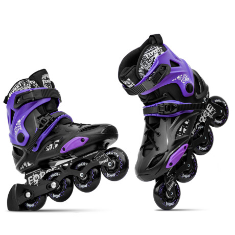 Rollers Profesionales Base Aluminio Abec11 Silicona Violeta