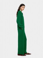 Pantalón Fluido Con Cintura Elástica verde