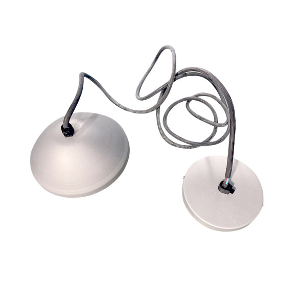Cabezal p/pantalla MINI ALFA gris para lámpara E27 AS0072