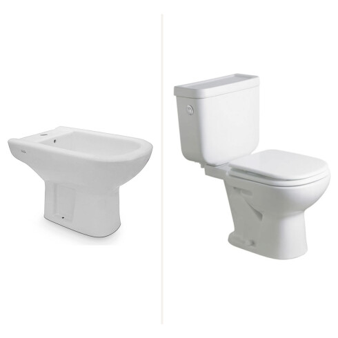INODORO TAPA BIDET 1 AGUJ JUEGOS DE LOZA BARI BLANCO FERRUM BLANCO