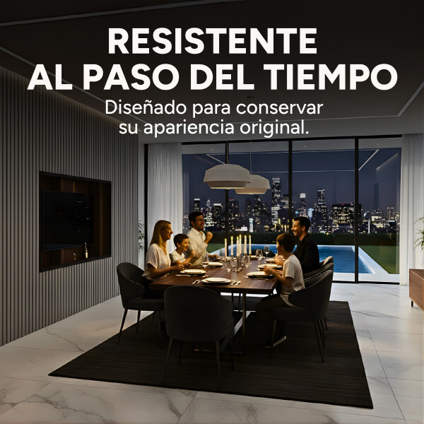 Pack x100 Wpc Simil Madera Wall Panel Lambrin 2.90m x 16.7cm Color Mármol Gris