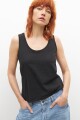 Musculosa escote a la base negro