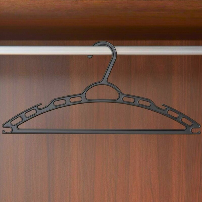 Pack X20 Perchas plásticas NEGRO