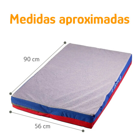 Cama Mascotas Frío/Calor Grande Reversible C/Cierre Lavable Azul-celeste