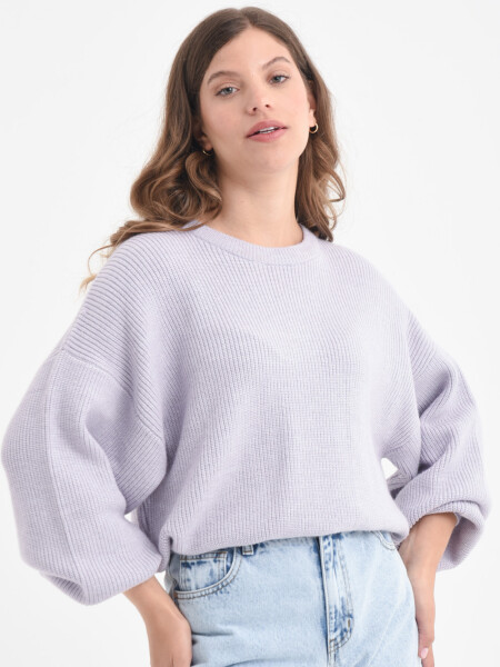 Sweater de punto balloon Lila
