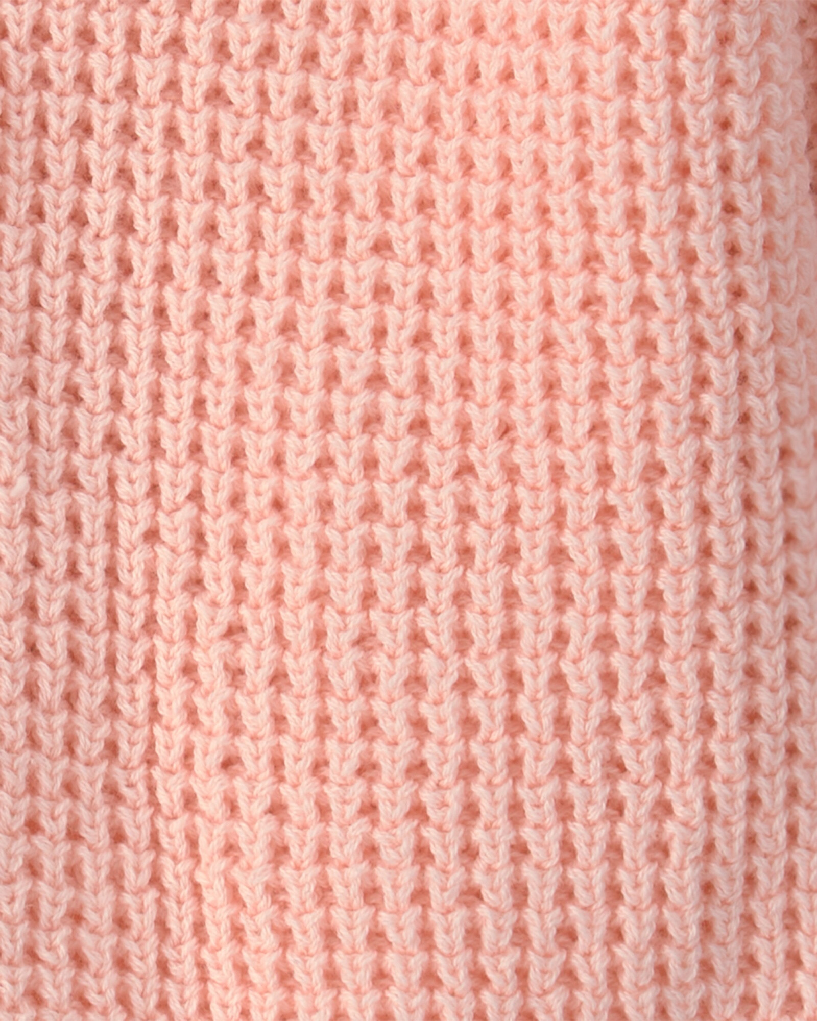 Saco de punto con capucha, rosado, diseño oso Sin color