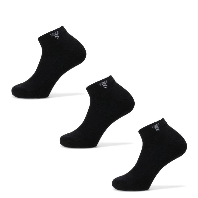 Medias Unisex Tiffosi Soquete Tripack Negro