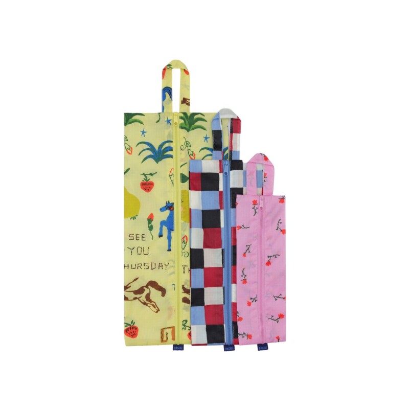 SETX3 Set X3 Neceser Organizadores De Viaje Baggu - Painted Prairie
