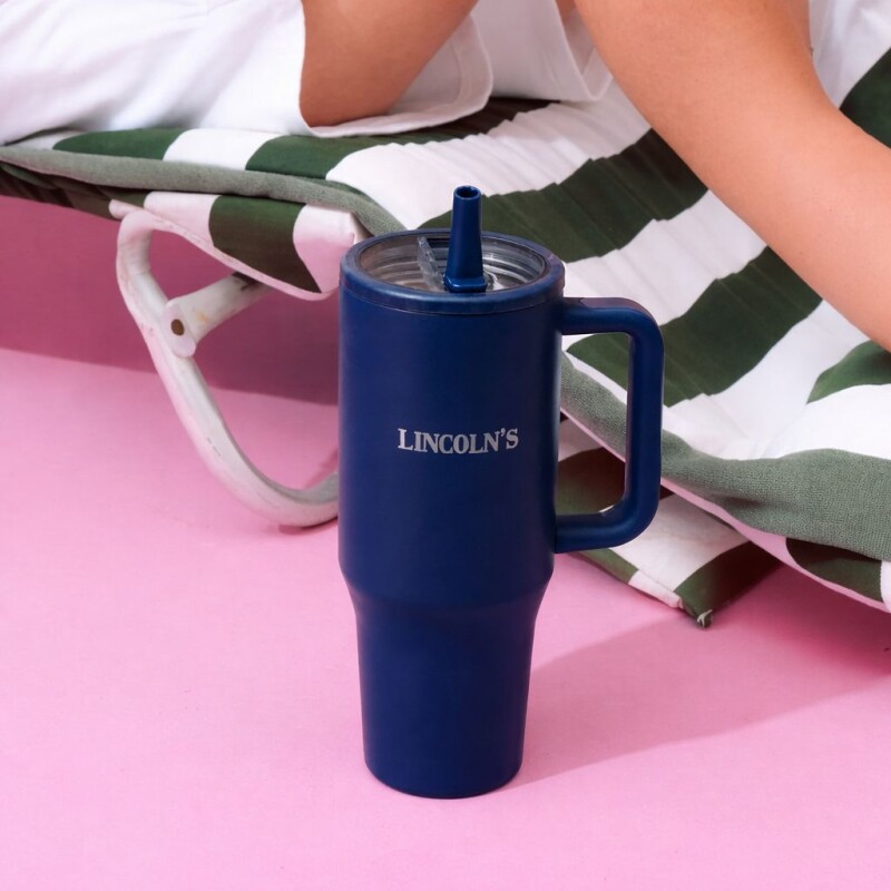 Vaso termico Acero Inox. 1180ml Lincolns Azul