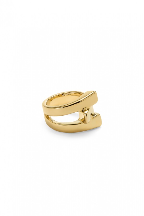 ANILLO DE ALEACIÓN DE METALES BAÑADA EN ORO DE 18K Anillo
