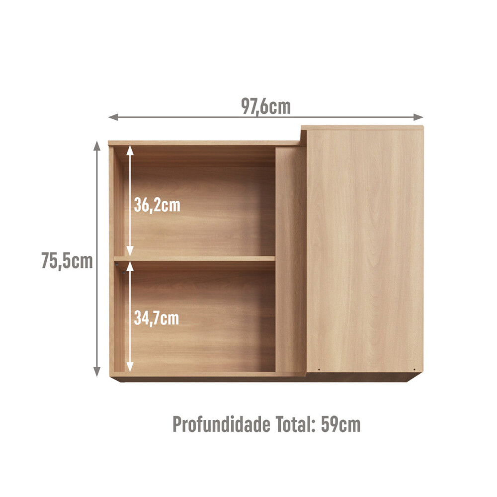 Módulo aéreo ALICE esquina recta, color Arenas Módulo Aéreo Alice Esquina Recta, Color Arenas