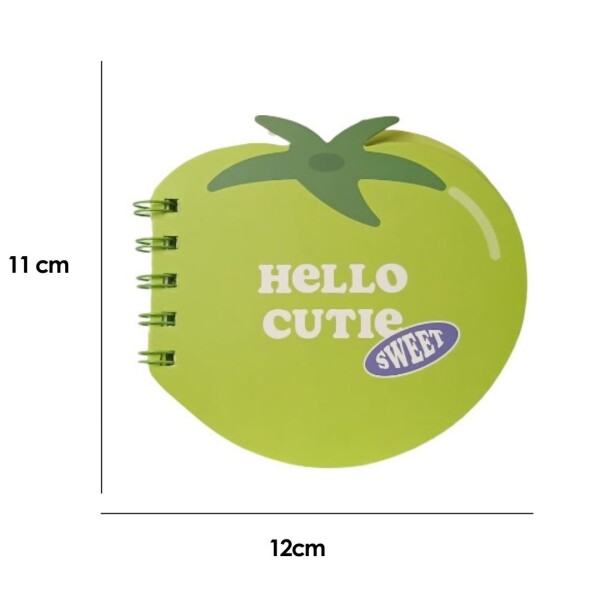Libreta frutas tomate verde