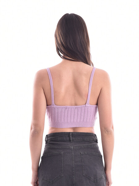 MUSCULOSA TEJIDA JOSEFINA ROSADO
